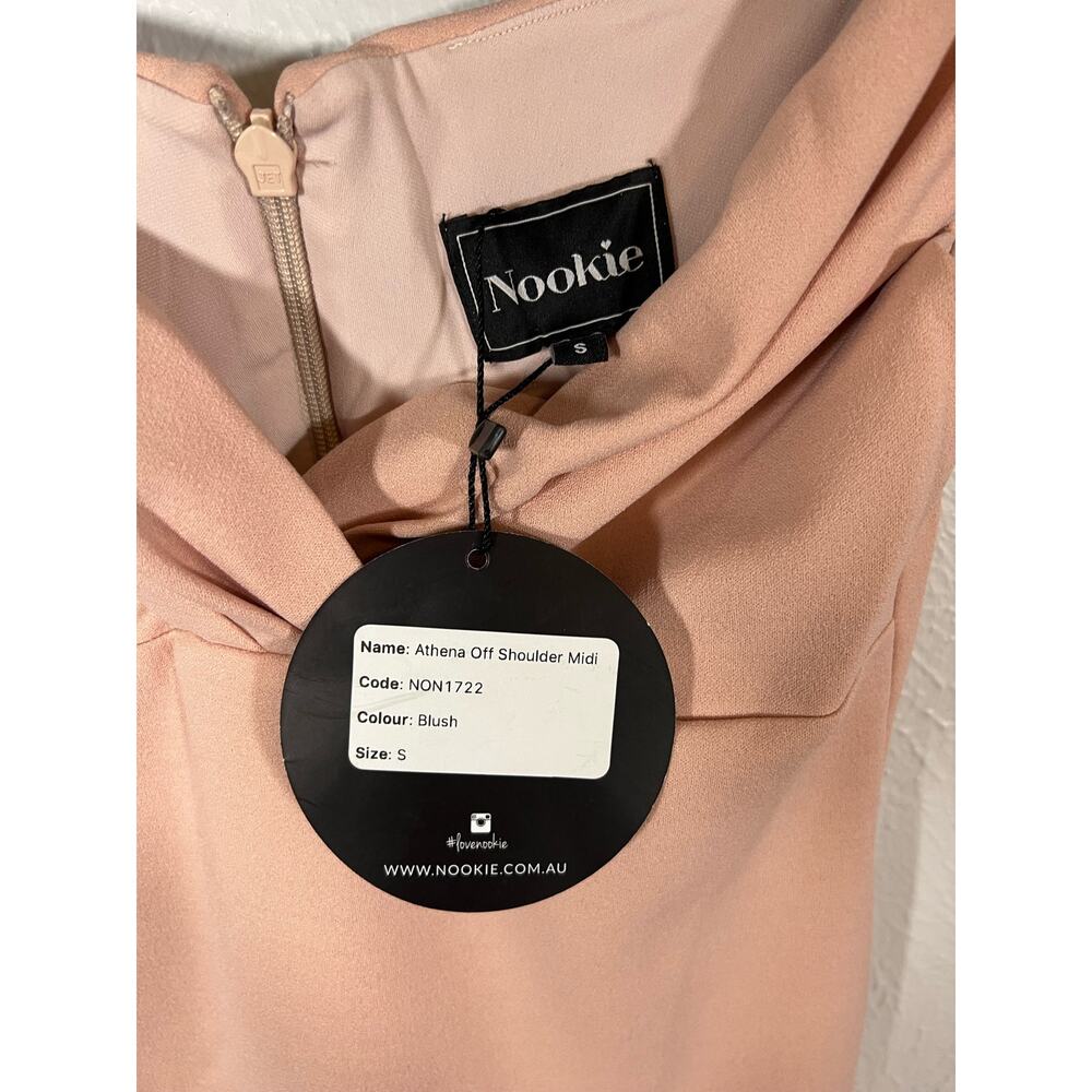 Nookie Blush Pink Off-Shoulder Midi Dress - Picture 7 of 8